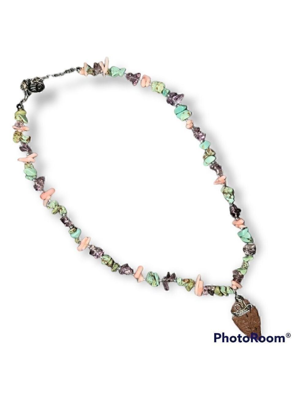 Stone Arrow Pendant Necklace Beads # N16